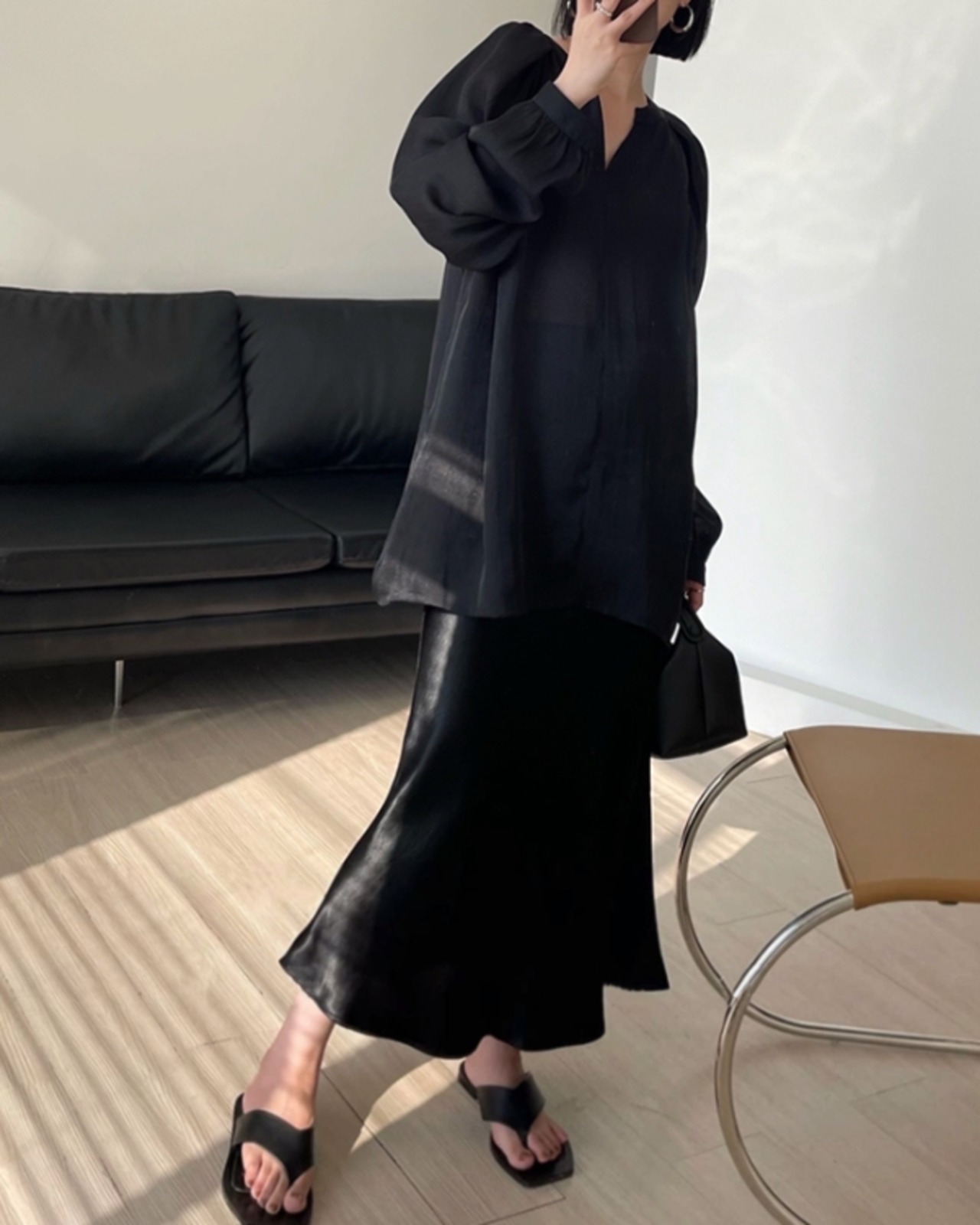 Shiny long mermaid skirt L0153