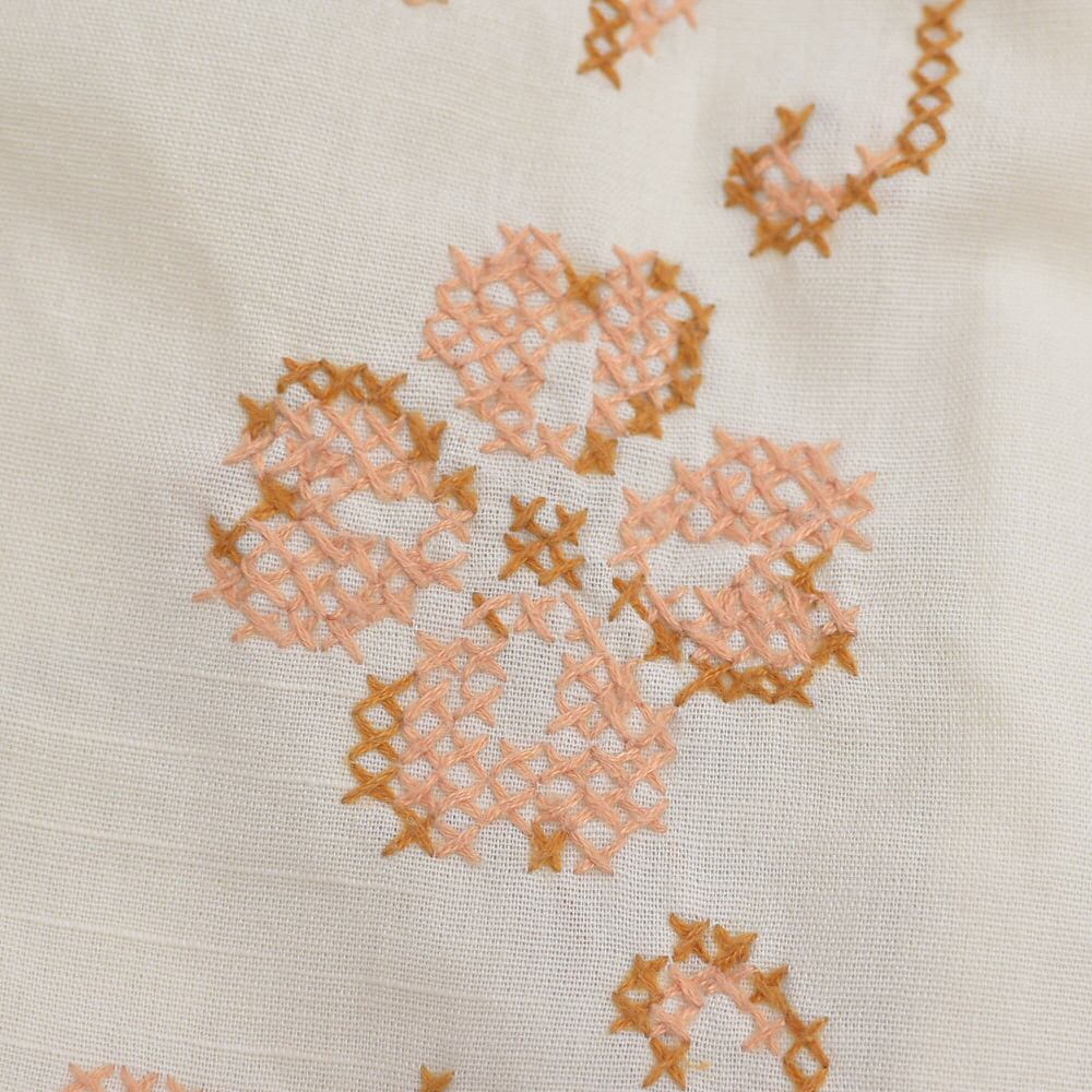 Remakeリメイク 再構築 パッチワーク&フラワー刺繍 デザイン ワイド