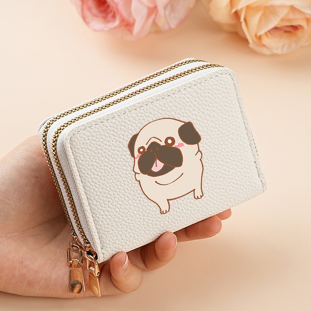 Mini wallet -round pug-　　w65
