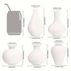 花瓶5個セット ホワイトセラミック 小さな花瓶 モダン ホームデコレーション オーナメントインサート花瓶 リビングルーム テーブル デスク装飾 家の装飾