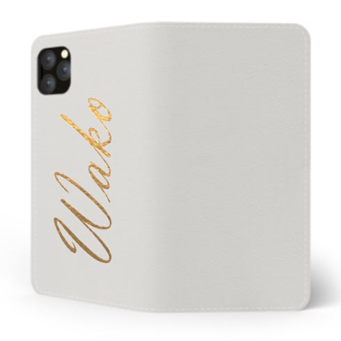 Custom Name iPhone with Premium Smooth Leather Case (Limited/6月分数量限定) Book Cover