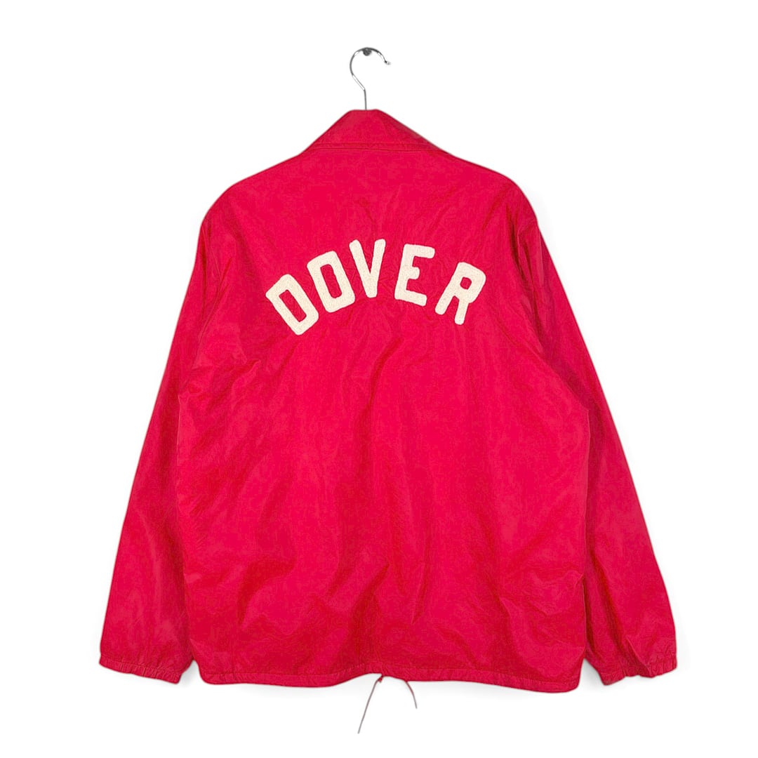 70s チェーンステッチ刺繍 ヴィンテージ コーチジャケット DOVER レッド DAVID PEYSER サイズM 古着 DZ0820