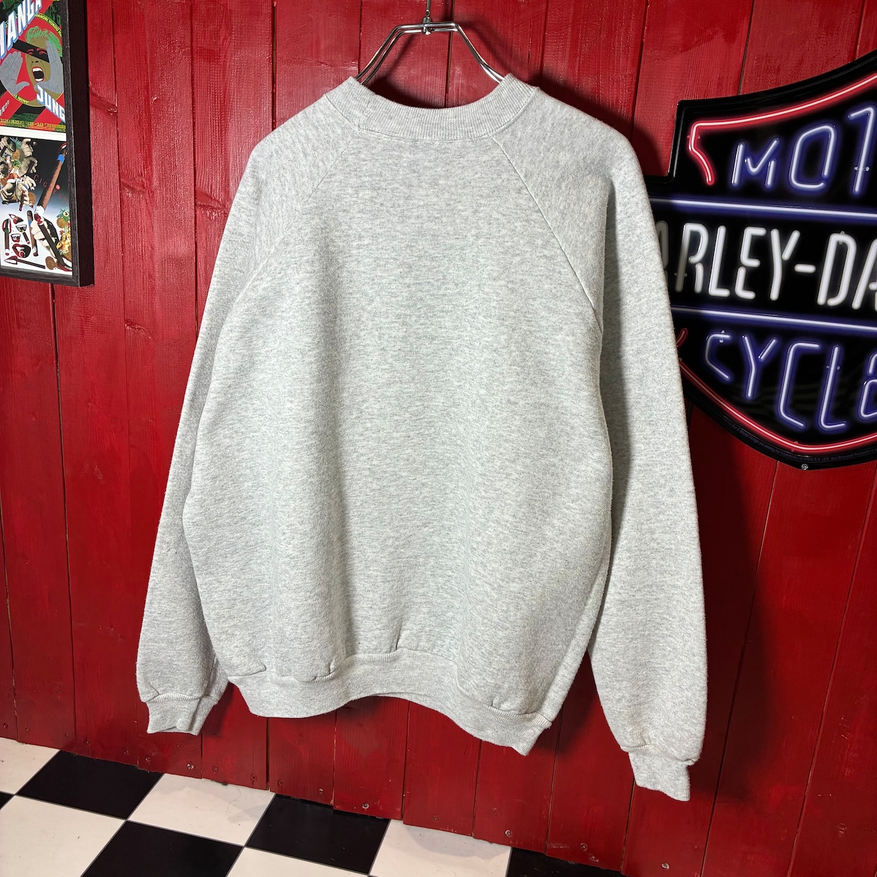 90s USA製 Hanes 鹿肉のグリル ヴィンテージラグランスウェット ハンティング