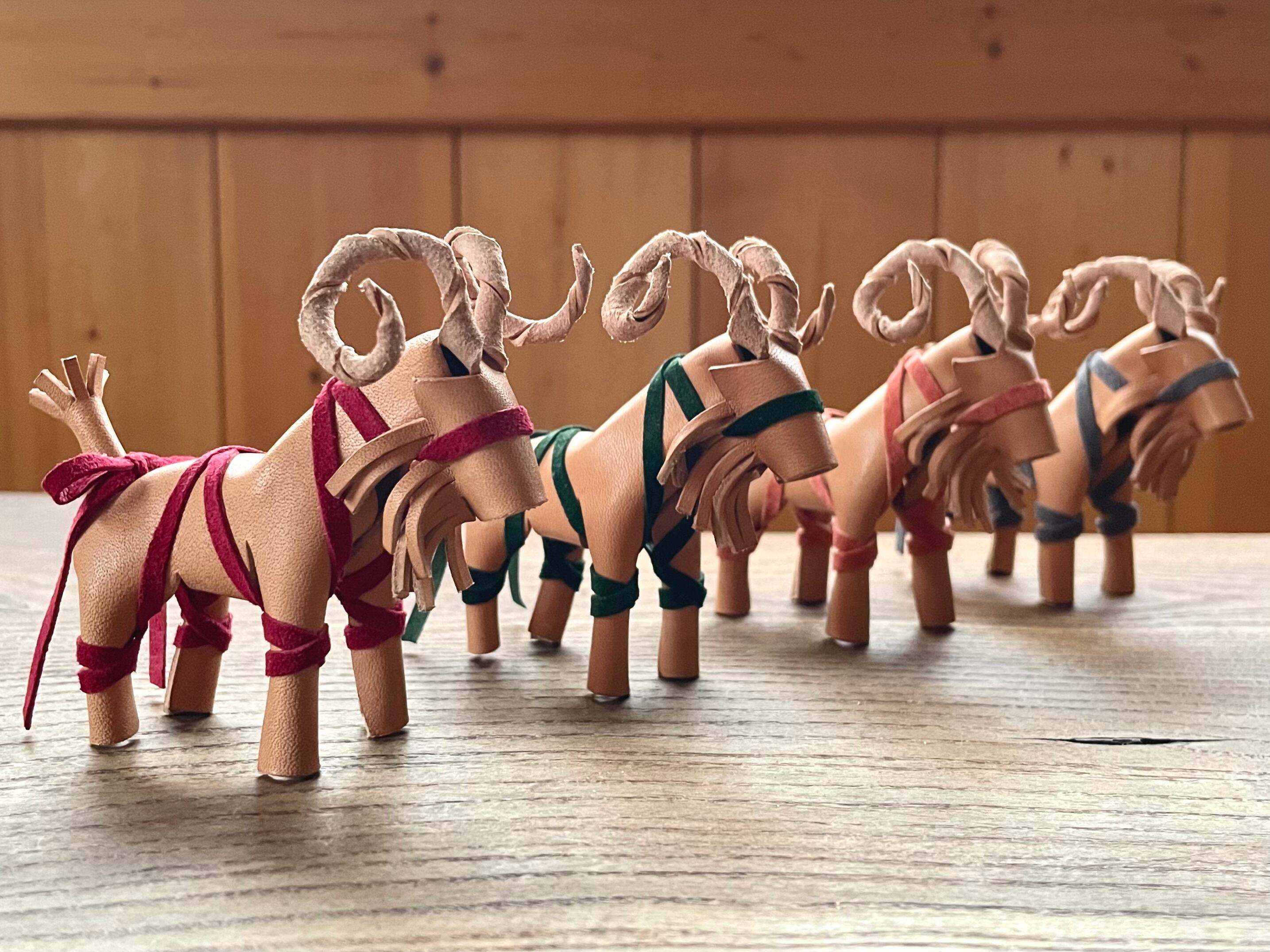 ヌメ革 ユールボック Leather Julbok/本革 ユールゴート ヴァイキング 北欧 Leather Yule Goat Viking