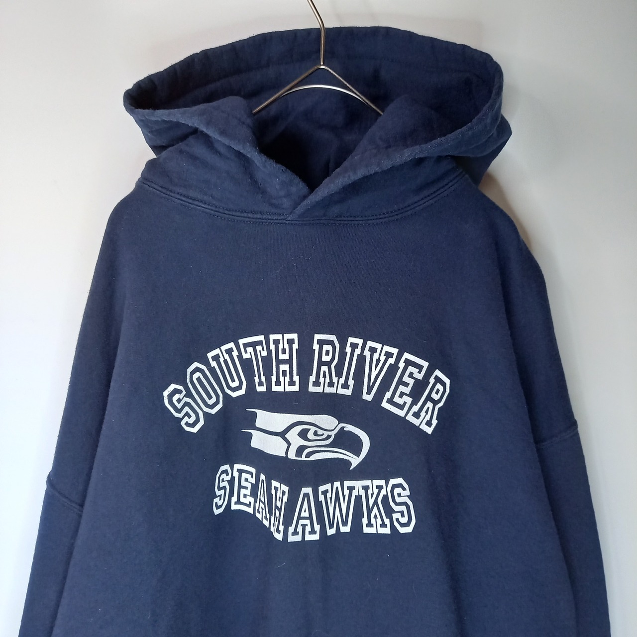 ギルダン　スウェット　プルオーバー　カレッジパーカー　ネイビー　L