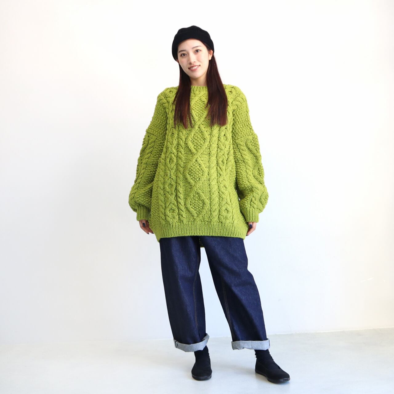 ICHI Antiquites イチアンティークス ペルーハンドニットプルオーバ ICHI Antiquite's イチアンティークス 花刺繍ペルーハンドニット