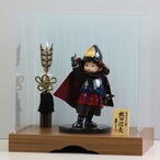 鈴甲子雄山 【壹三 もののふ童 一番星 織田信長】 ｜ウォールナットアクリルケース｜南蛮甲冑｜コンパクト thumbnail 2