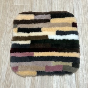 【サンプル品★1点限り】短毛裏地なしモザイククッション 　45×45cm　