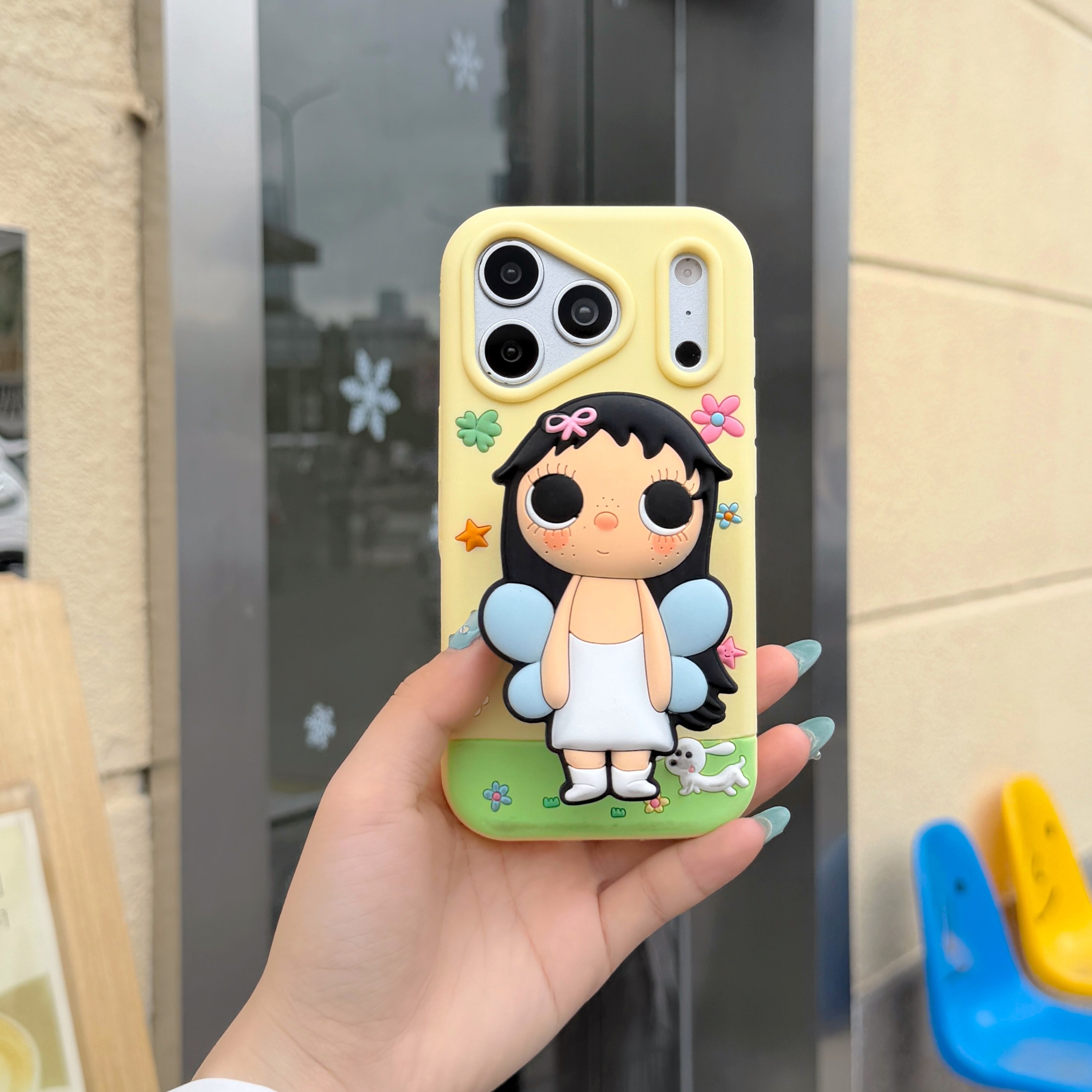 蝶々玉ちゃん iPhone18 17 16 15 14 13 ケース 可愛い シリコン
