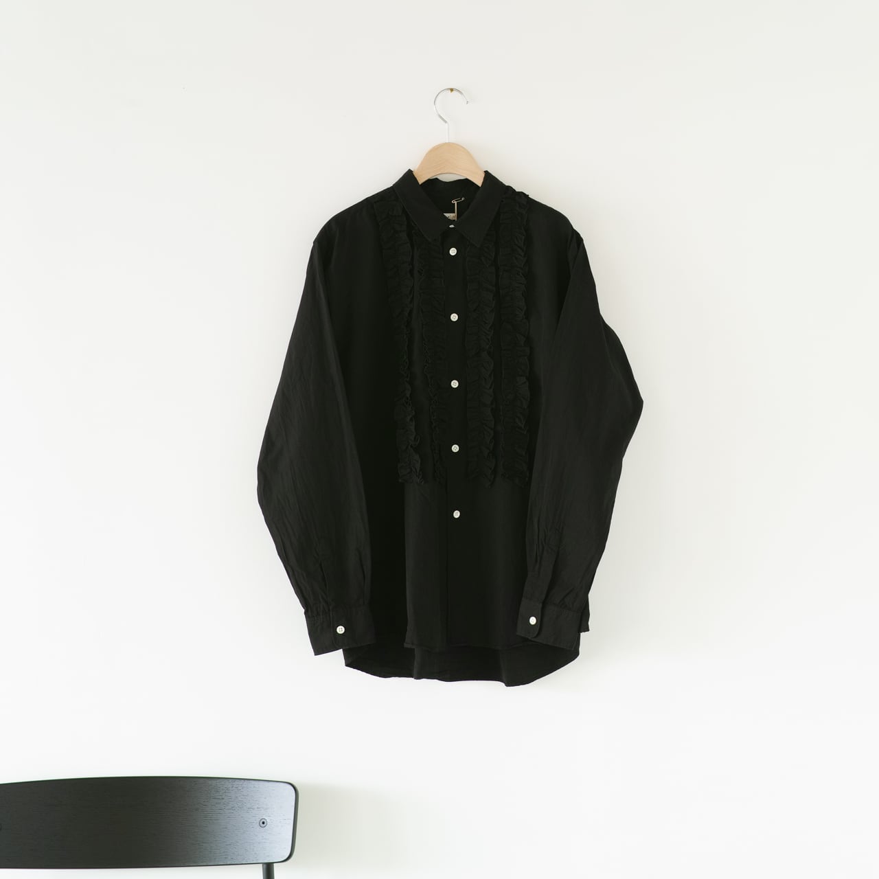 100/2Poplin Frill Shirt