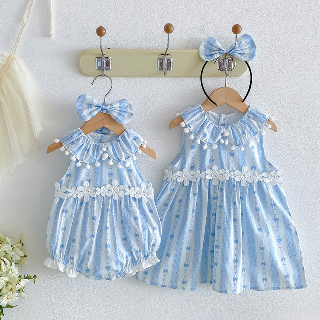 【姉妹服】シャイニングフラワーロンパース／ワンピース - 1