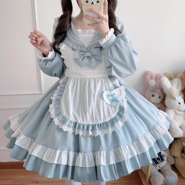 ゆめかわ♡全2カラー セーラー襟メイド服 wanpi54☆ | ゆめかわガール