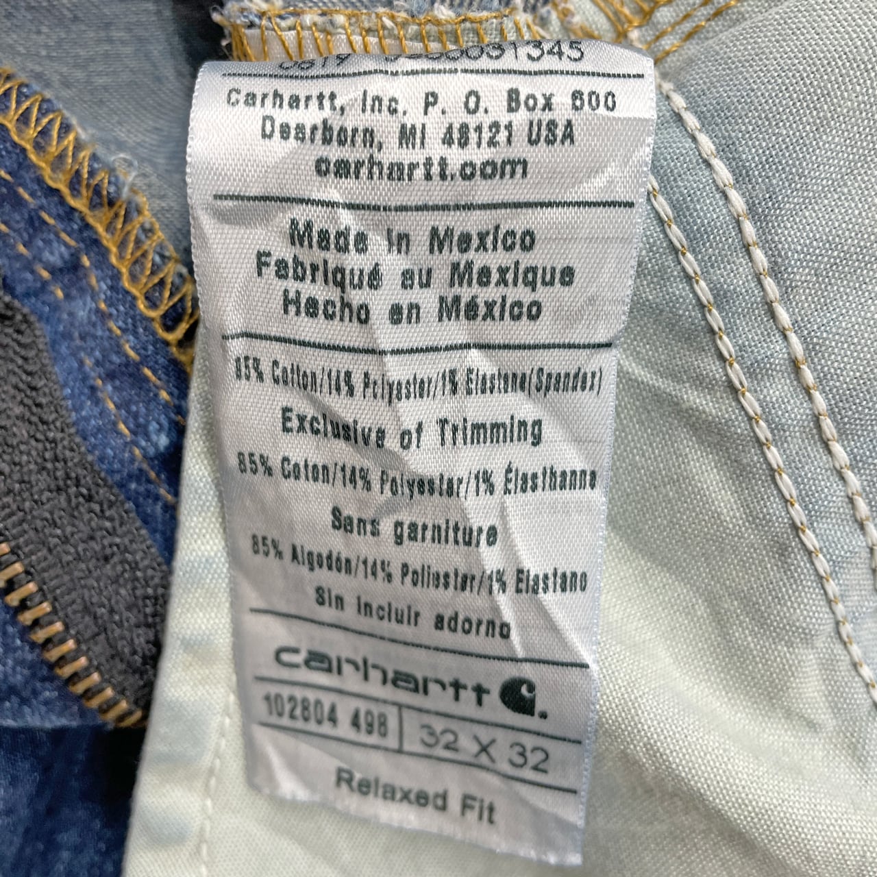 古着 送料無料 カーハート デニム carhartt メキシコ製 リラックス