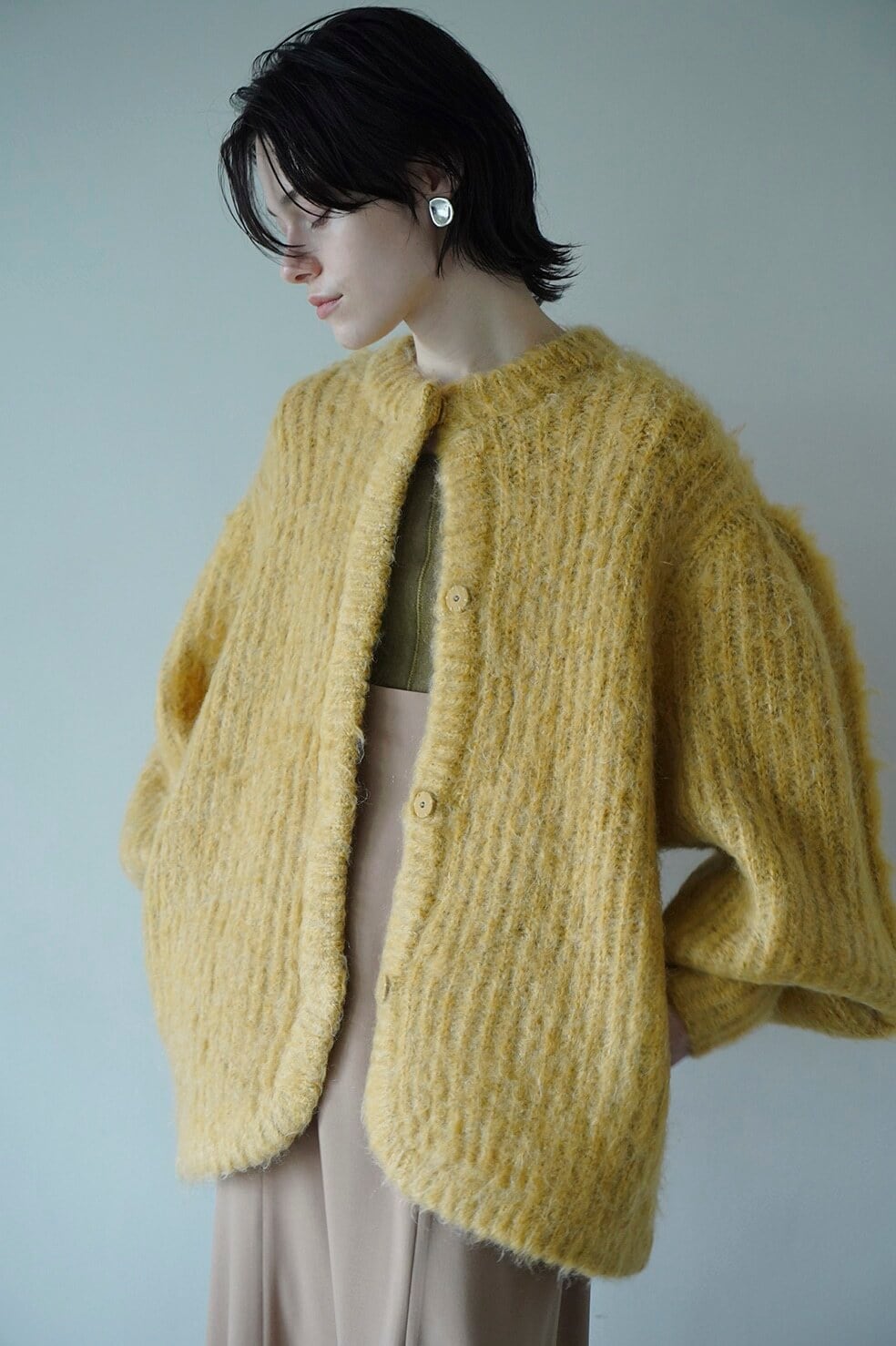 22AW】CLANE クラネ / COLOR MOHAIR SHAGGY CARDIGAN | TRENT