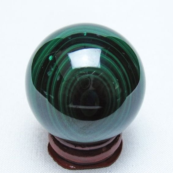 マラカイト 丸玉 36mm スフィア 置物 一点物 141-8366