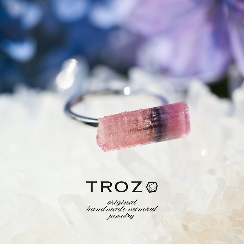 トルマリン 【014 Mistic Bloom Collection】 トルマリン 鉱物原石 フリーサイズ シルバー925 リング 指輪 天然石 アクセサリー (No.3627)