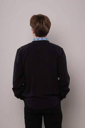 ウクライナ刺繍ヴィシヴァンカ　クロスステッチ手刺繍　Lサイズ　メンズ