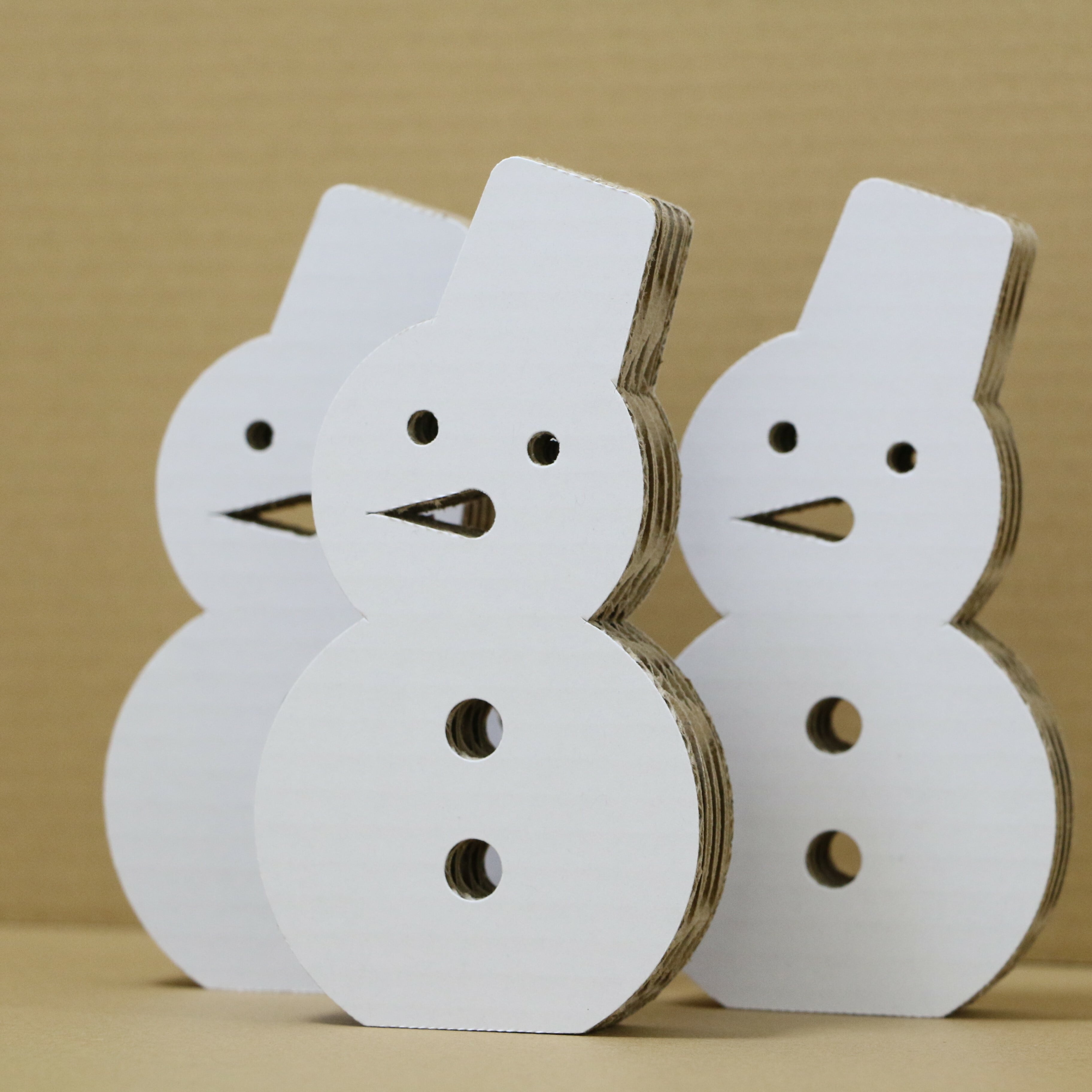 CB雪だるま片面白色(トリオセット)・ダンボールスノーマン CB雪だるま片面白色(トリオセット)・ダンボールスノーマン
