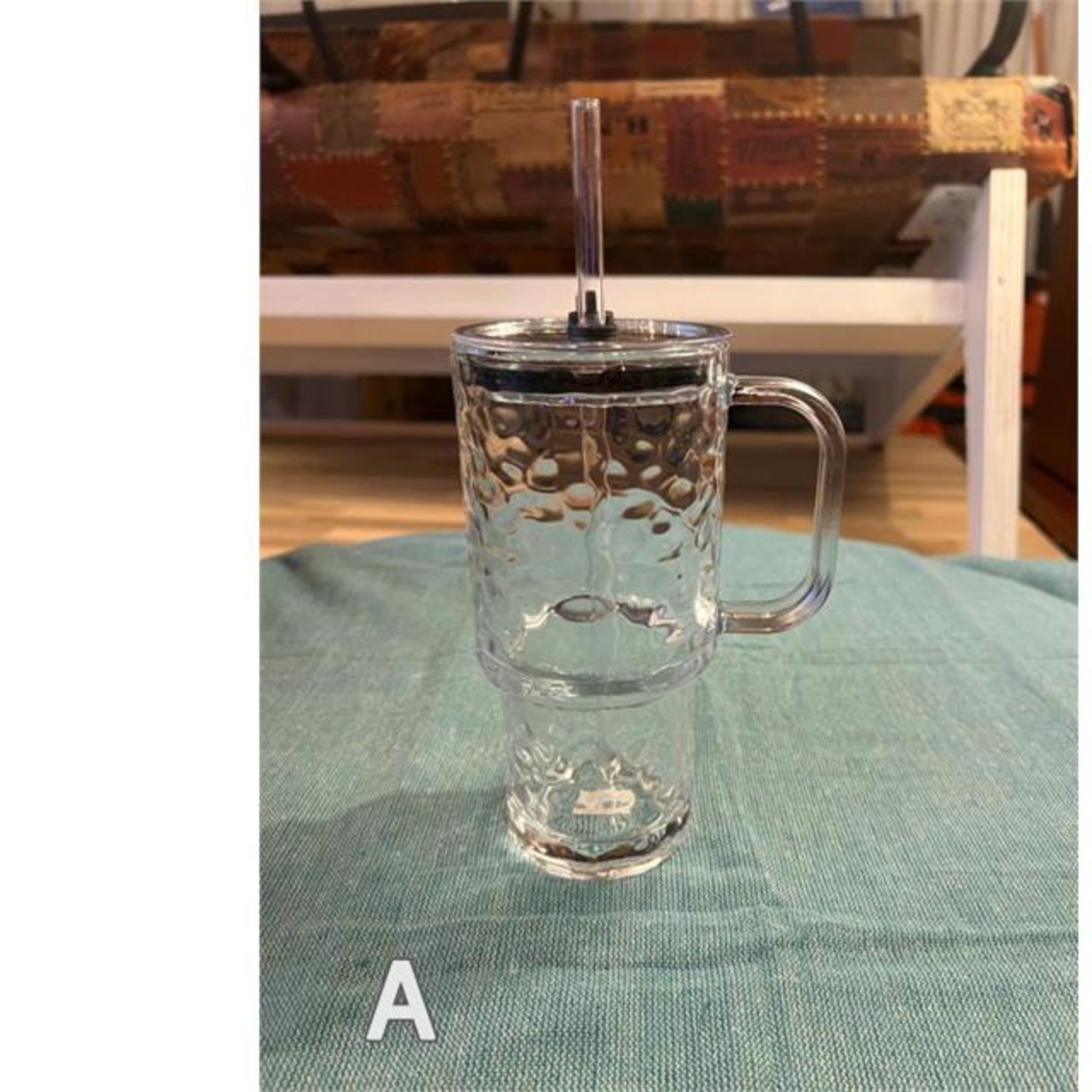 TOPANGA KITCHEN　Glass Tumbler 2Type　ガラスタンブラー　2種　ストロー付き　蓋付き　タンブラー