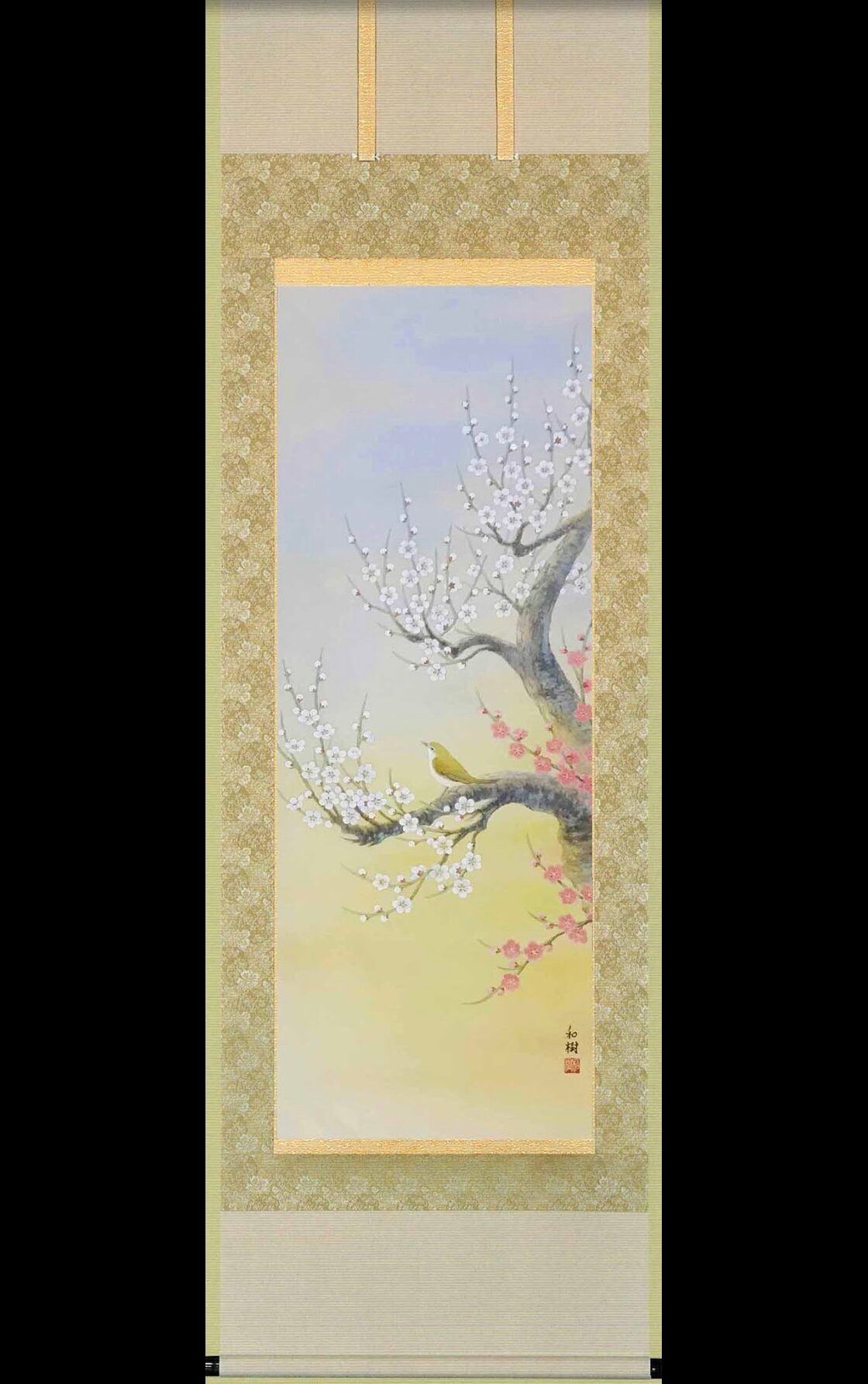 ◇橋谷和樹◇ 『梅に鶯』直筆作品 真作 日本画 絵画 掛軸 | Pay ID