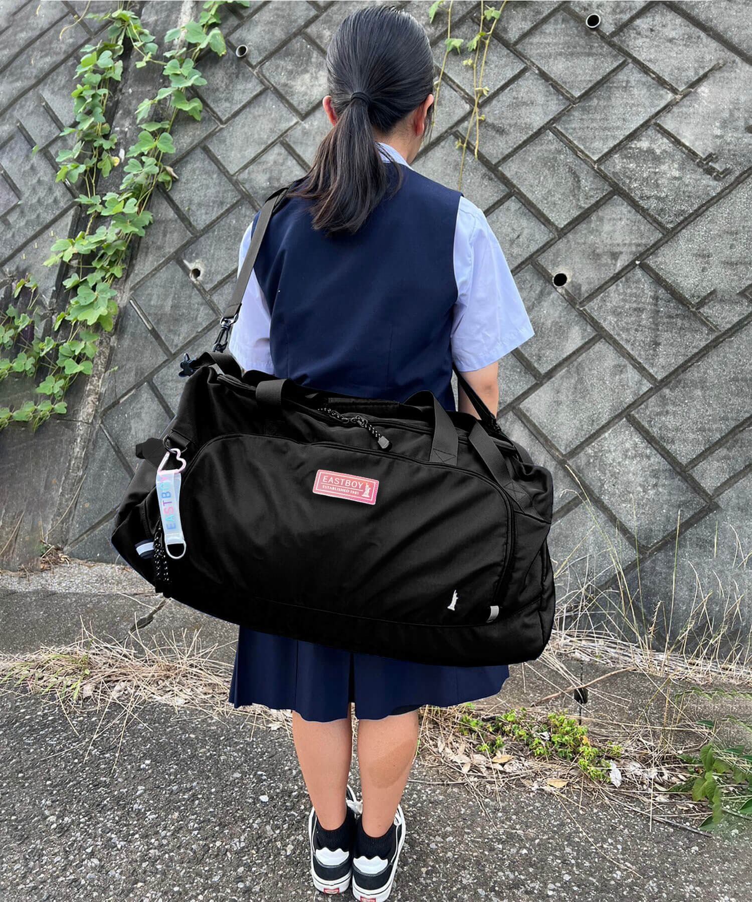 【Karlas別注】【EASTBOY/イーストボーイ】 ブランドロゴ 3way ボストンバッグ リュック ショルダーバッグ 大容量 約50L