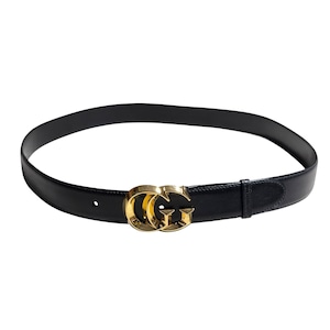 vintage GUCCI black leather belt