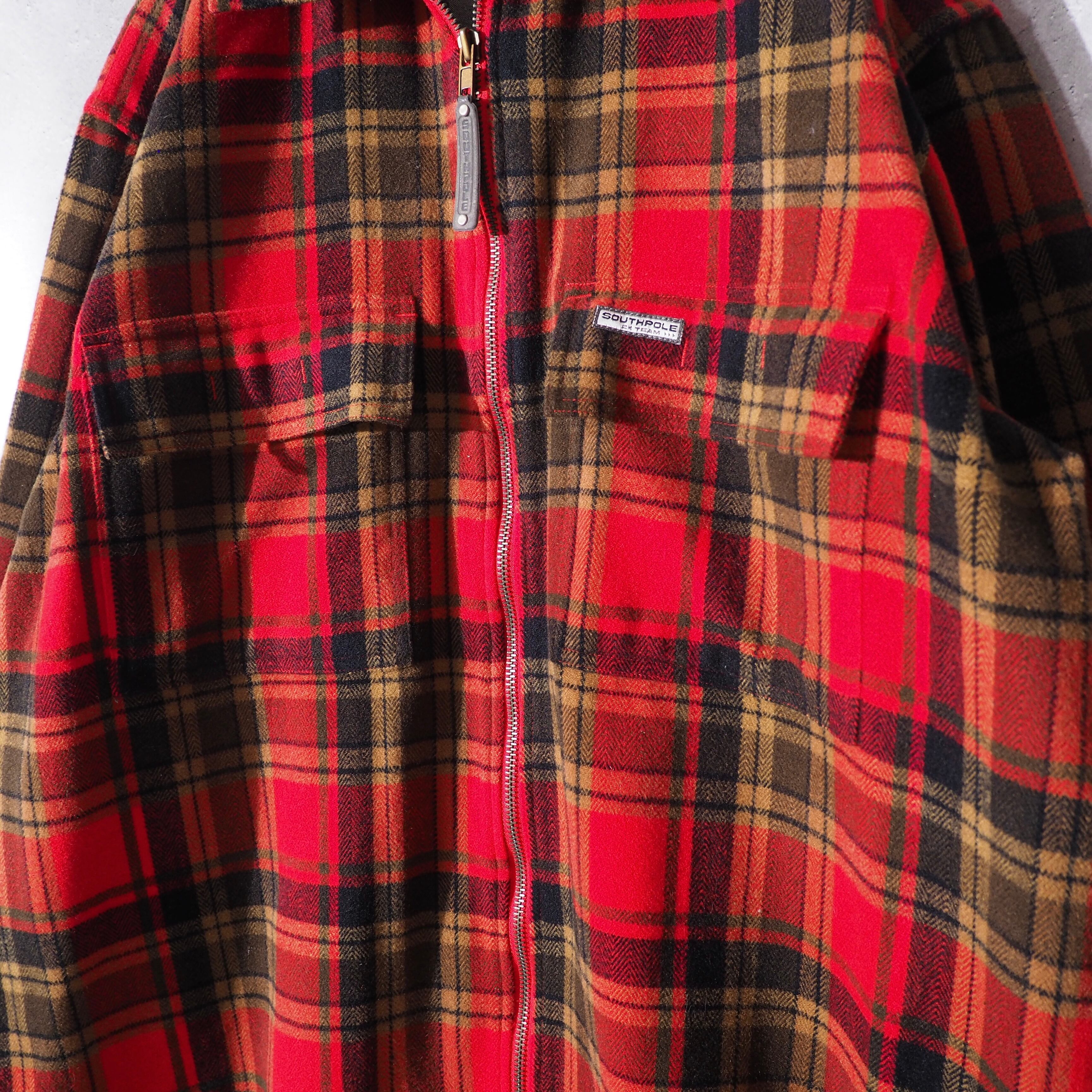 2000s " SOUTHPOLE " Flannel check Full zip shirt jacket