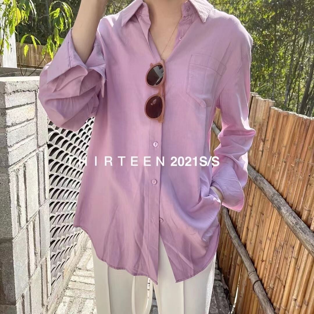 オーバーサイズ　シンプルシャツ　AJ2205-623