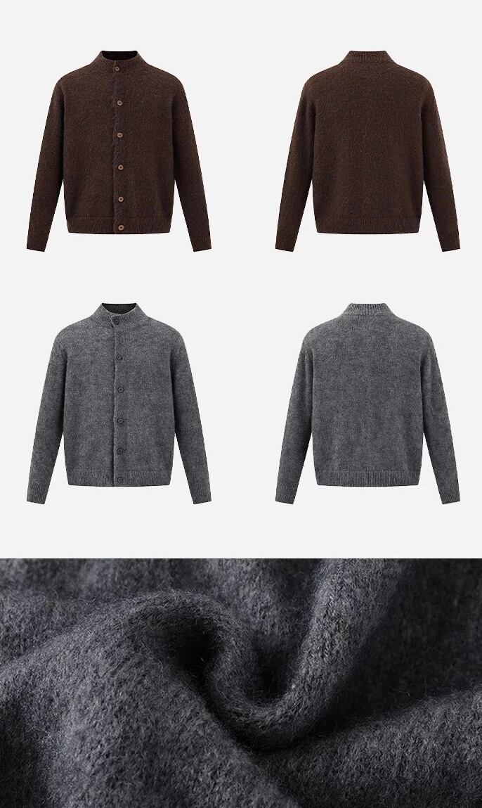 モックネックボタンカーディガン / MOCK NECK BUTTON CARDIGAN
