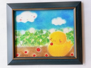 【原画】癒しを感じるヒヨコの絵 ホスピタルアートをお部屋に飾ったり プレゼントにも ≪送料無料≫ 【原画】癒しを感じるヒヨコの絵 ホスピタルアートをお部屋に飾ったり プレゼントにも ≪送料無料≫