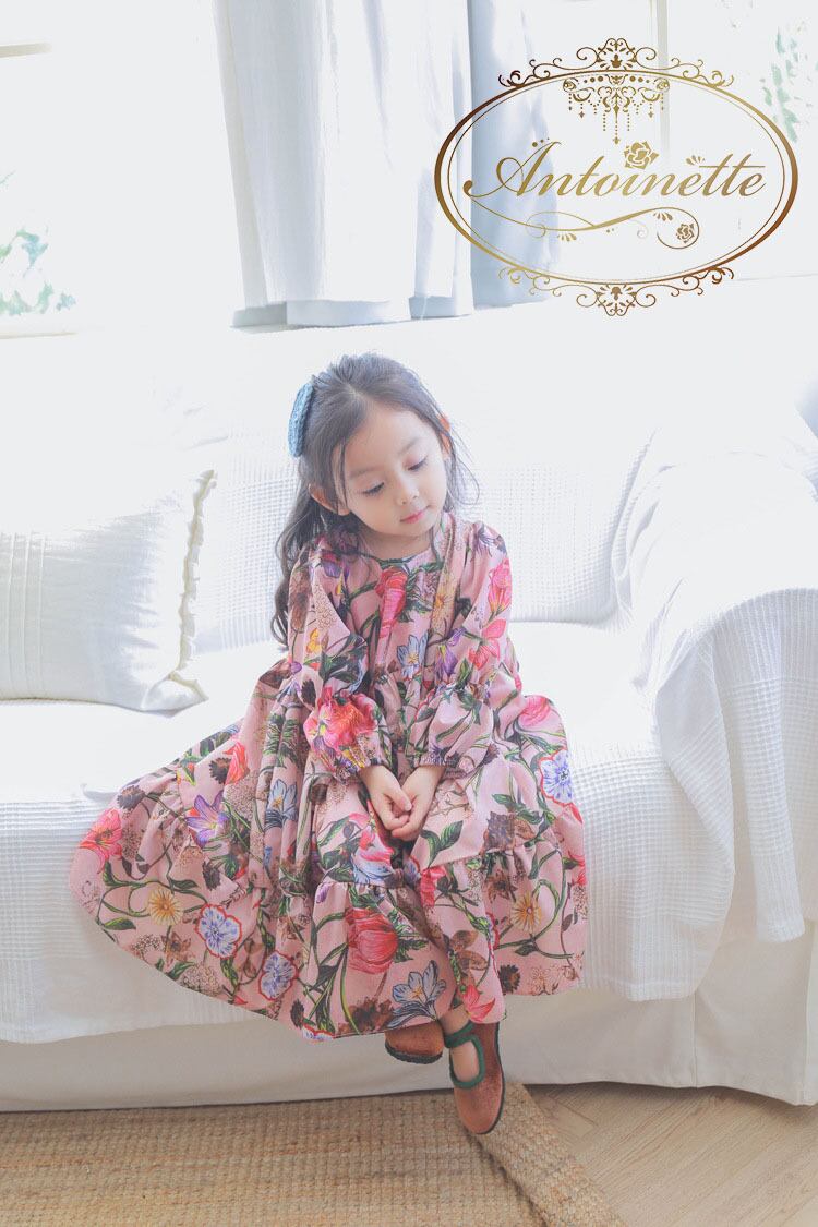 子供 赤ちゃん 花 花柄 リゾート リゾートワンピ サマードレス Summer Dress Kids ピンク マキシワンピ ロングワンピース 春 夏 18 ワンピ ワンピース 花柄 はながら かわいい 海外 女の子 Antoinette