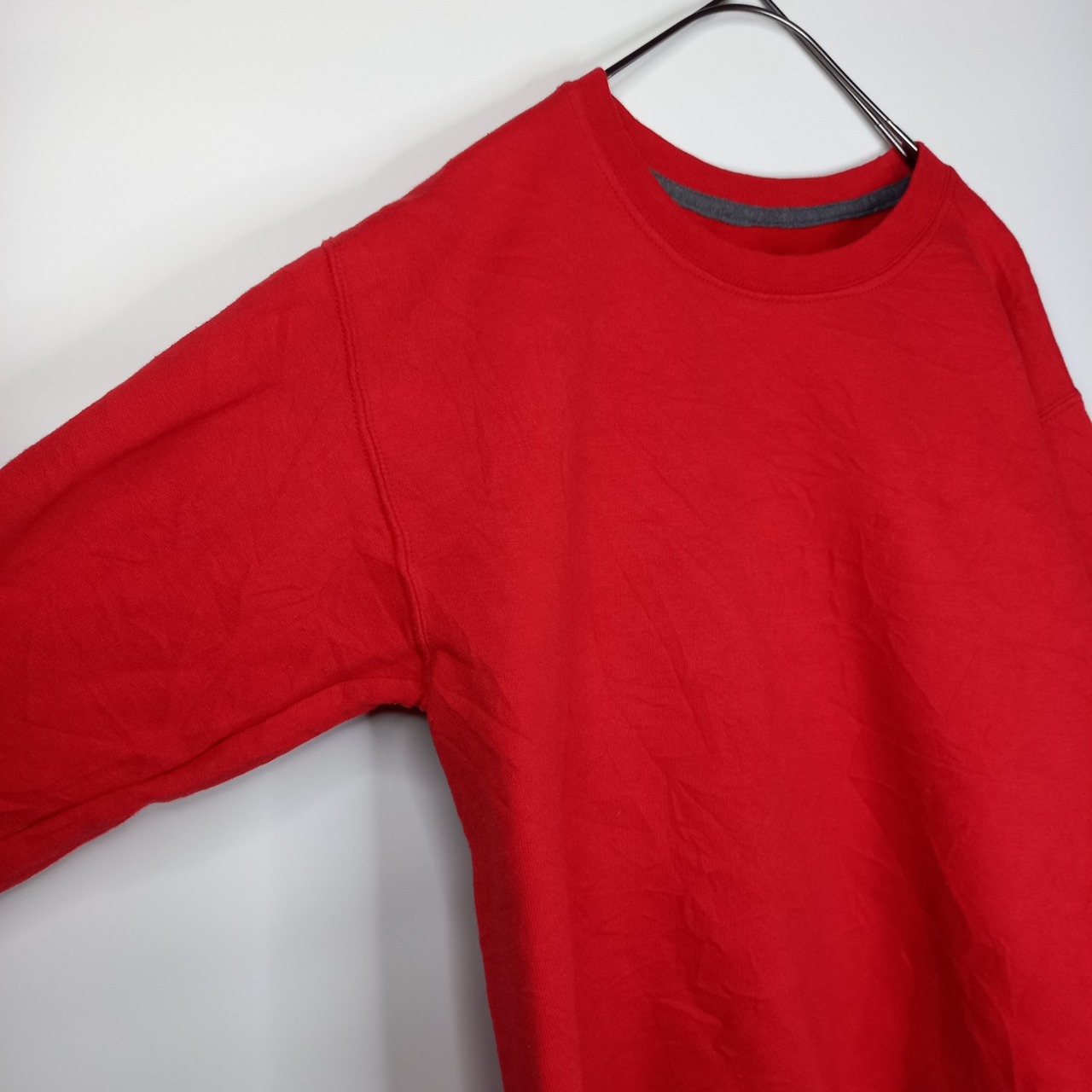 フルーツオブザルーム　クルーネック　スウェット　トレーナー　無地　レッド　S