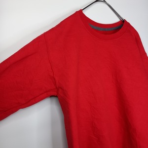 フルーツオブザルーム　クルーネック　スウェット　トレーナー　無地　レッド　S