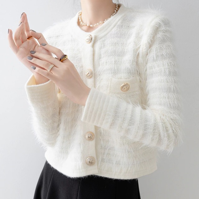 フェザージャケットニット　W00368