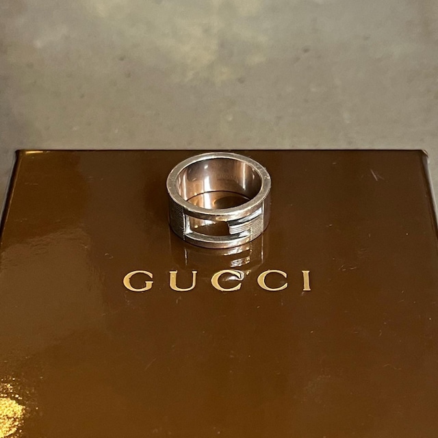 -GUCCI- silver925 G design ring