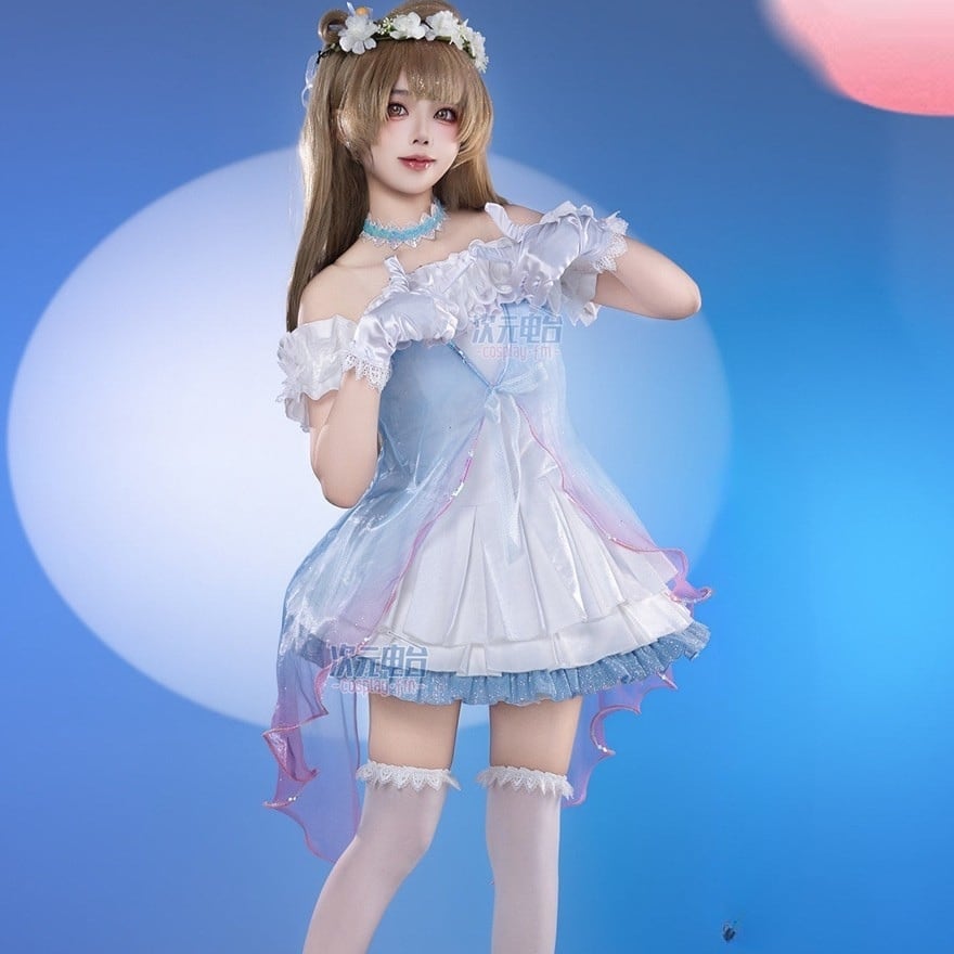 アイドル衣装 きらめきフェアリーアイドルワンピース オフショル×チュール重ねの甘ロリ衣装|SEASONZ