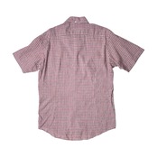 Aquascutum アクアスキュータム リネン&コットン BD 半袖シャツ L/レッド 系