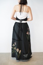 vintage lace skirt purple pansy