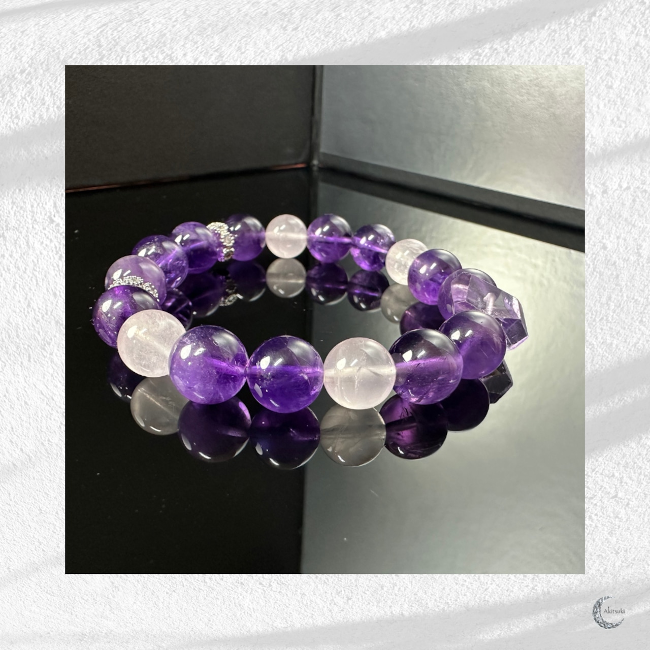 W-024 | Akitsuki | 愛と癒しを調和する浄化の守護石ブレスレット
