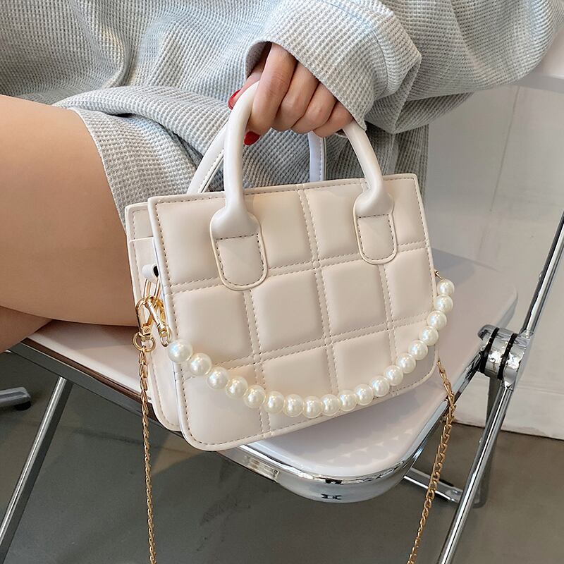 サマーチェーン 夏物 スクウェア メッセンジャーバッグ 手作りハンドバック61897194646