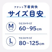 アテント 超うすパンツ Mサイズ 34枚 下着爽快 シンプルホワイト【大容量】