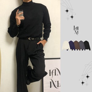 Minimal Ribbed Turtle Neck knit (5color)