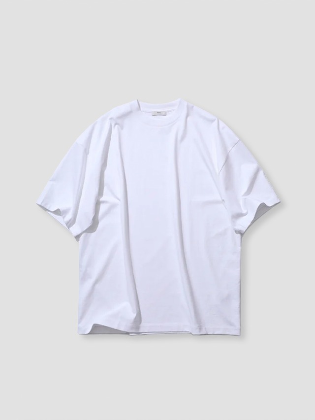 ATON　12/- AIR SPINNING OVERSIZED T-SHIRT　WHITE　KKAGCM0030