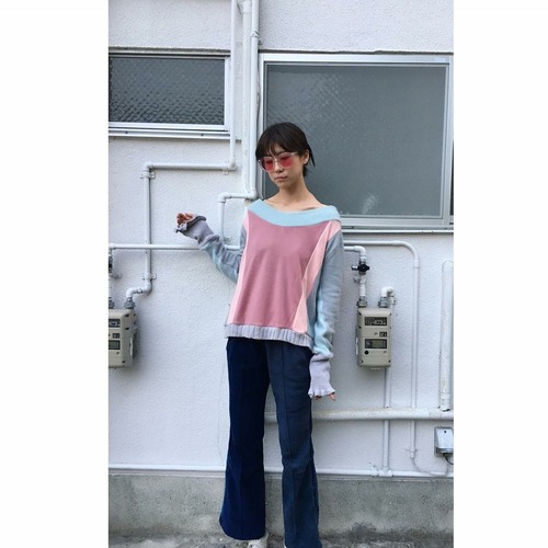 boat neck knit sweater ボートネックニットセーター