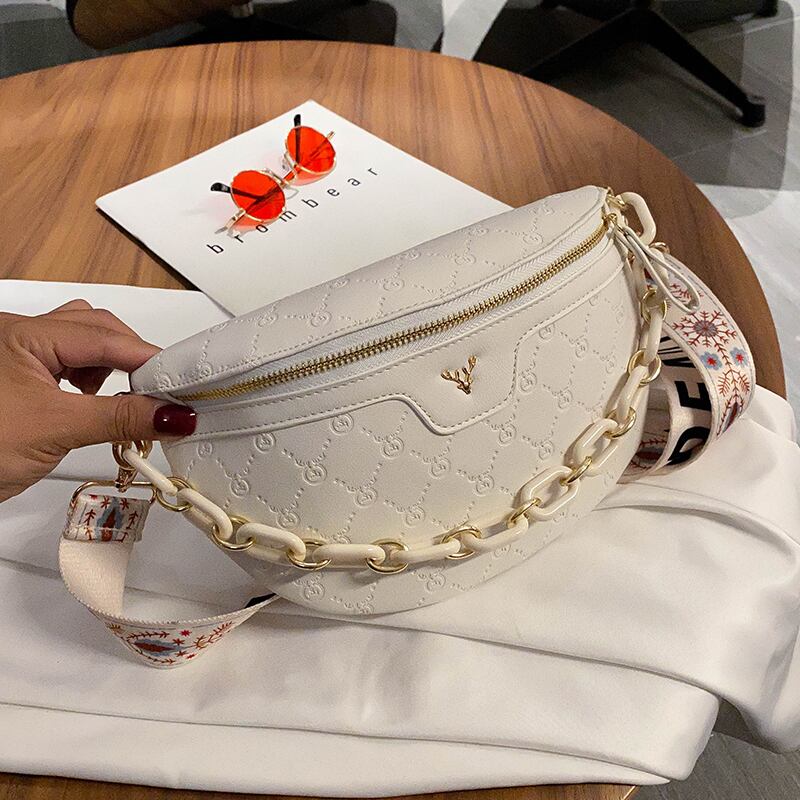 バッグ女性バッグ2020夏の新しい潮ネット赤ファッションチェーン斜めバッグイン野生のブロードバンド胸バッグウエストバッグ Tiancai_Wing_Bag6830827