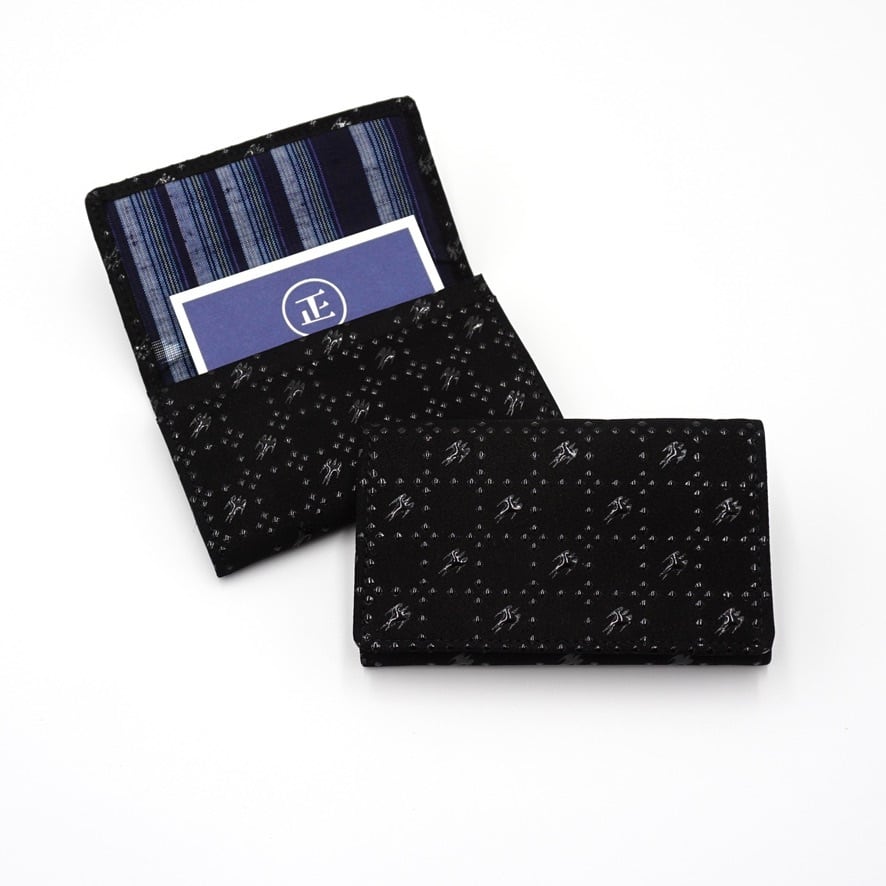 名刺入れ トゥイグワー 黒×黒【印伝の山本 コラボ商品】 | 丸正商店