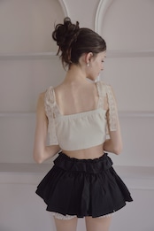 Double lace skirt pants