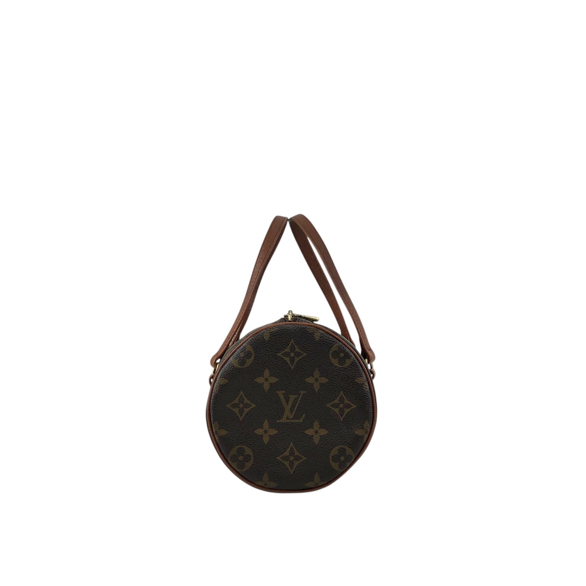 正規品査定済ルイヴィトン パピヨン モノグラム ハンドバッグ 筒型 ヴィンテージ LOUIS VUITTON ルイヴィトン パピヨン モノグラム ハンドバッグ