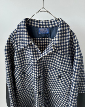 -Pendleton- Vintage 70s XL Elbow-Patched Wool Shirt made in USA