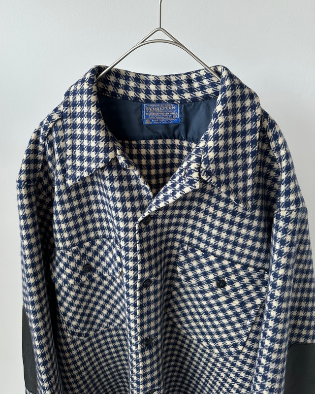 -Pendleton- Vintage 70s XL Elbow-Patched Wool Shirt made in USA
